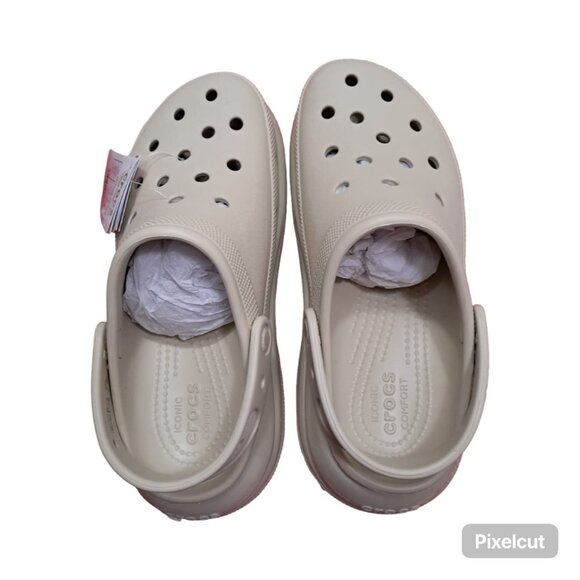 NWT Crocs Classic Mega Crush Clog - Color: Bone - Size: Men 7 /Women 9 (25.4 cm) - Picture 8 of 14
